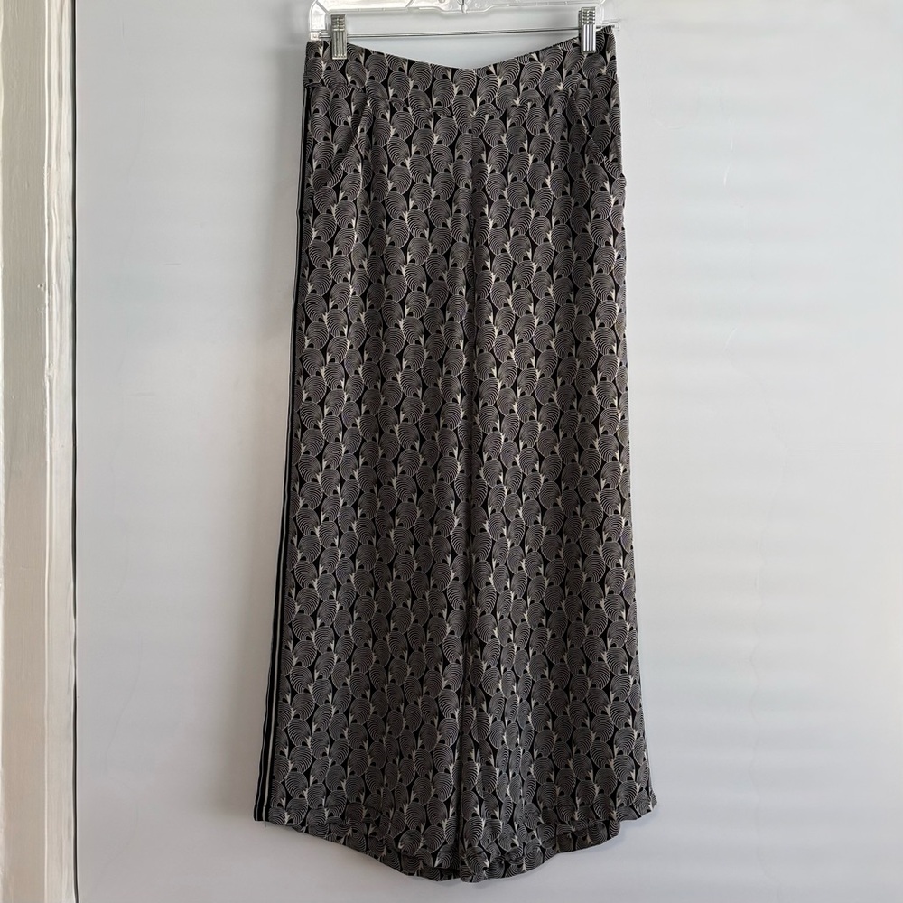 Max Studio Gray Patterned Wide Leg Pants Sz. Small